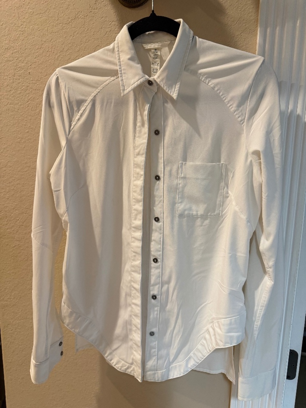 Lululemon stretchy white collared business button down